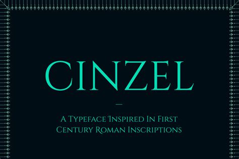 Cinzel Font .